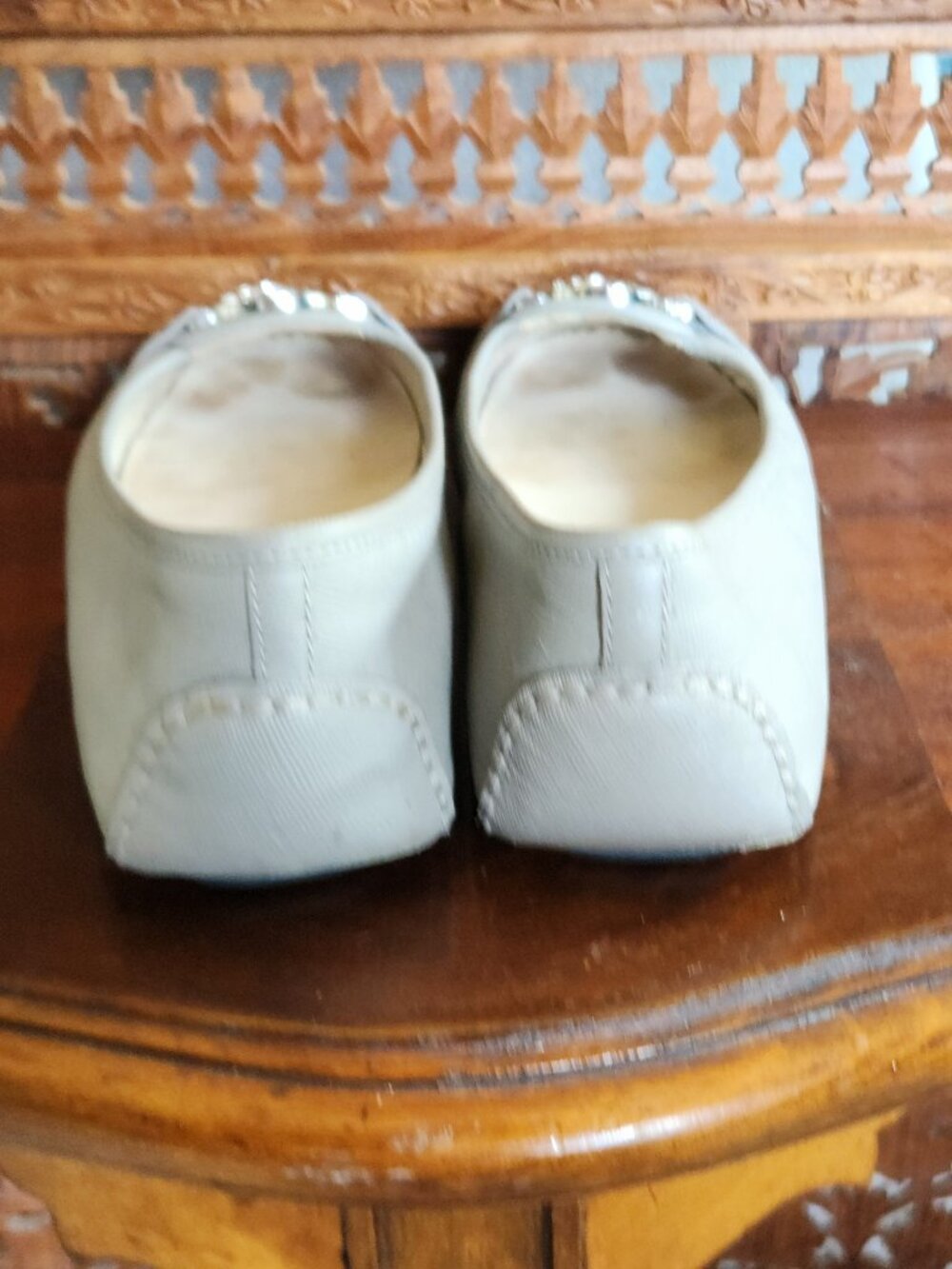 Michael - Michael Kors Fulton Moc Saffiano Leather Flats in Gray - Picture 8 of 9